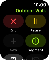 Press End to stop your training activity.