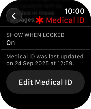 Press Edit Medical ID.