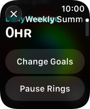 Follow the instructions on the screen to see an activity summary for the current week or to adjust the daily activity goal.