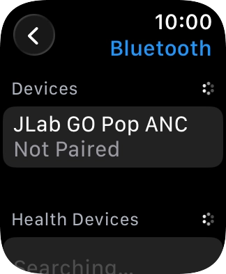 Press the required Bluetooth device.