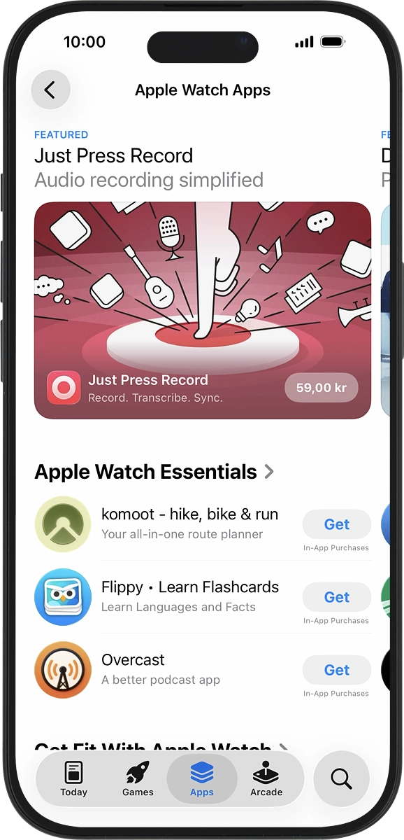 On your phone: Go to the required app.