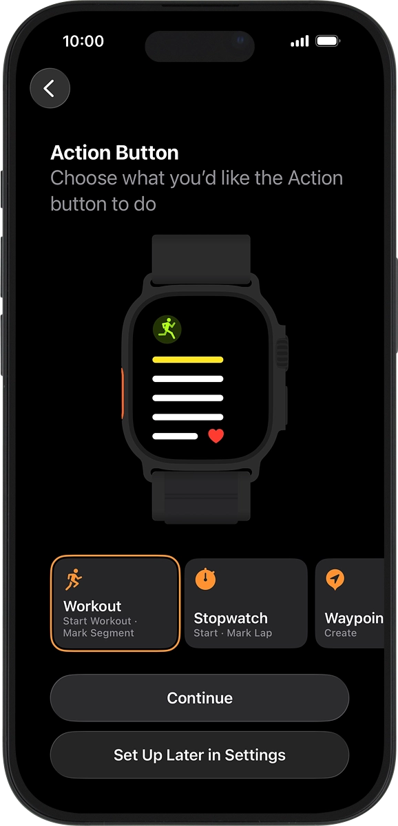 On your phone: Follow the instructions on the screen to select the required setting and press Continue.