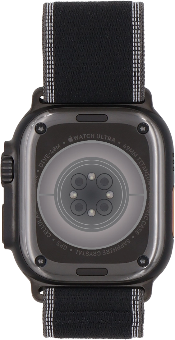 Place the back of your Apple Watch on the magnetic charger allowing it to click into place.