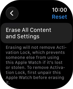Press Erase All Content and Settings.