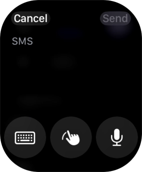 Press the microphone icon and record the message.