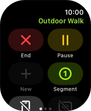 Press End to stop your training activity.