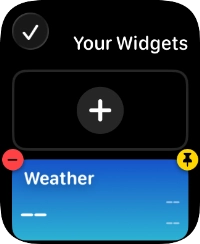 Press the add widget icon and go to the required widget.
