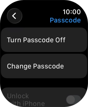 Press Turn Passcode Off and key in the current lock code.
