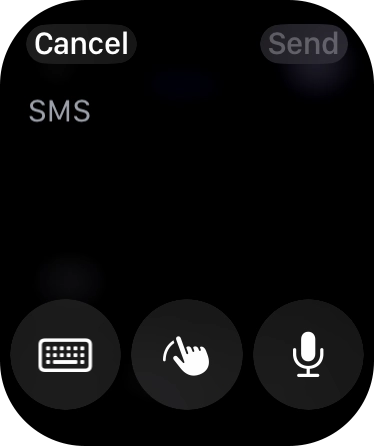 Press the microphone icon and record the message.