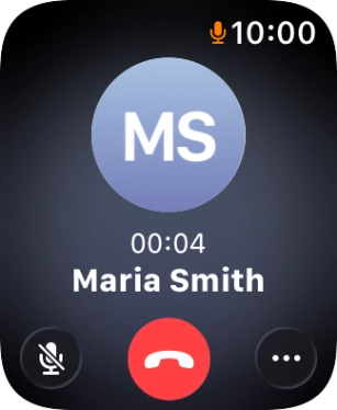 Press the end call icon.