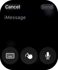Press the microphone icon and record the message.