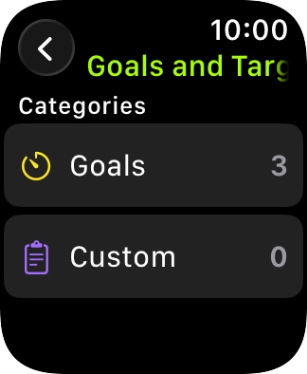Press arrow left the necessary number of times to return to the home screen for the selected training activity.