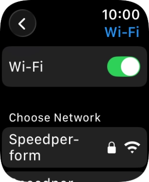 Press the required Wi-Fi network.