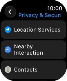 Press Location Services.