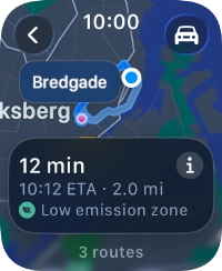 Press the transport type icon.