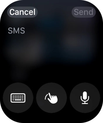Press the microphone icon and record the message.