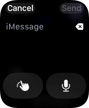 Press the microphone icon and record the message.