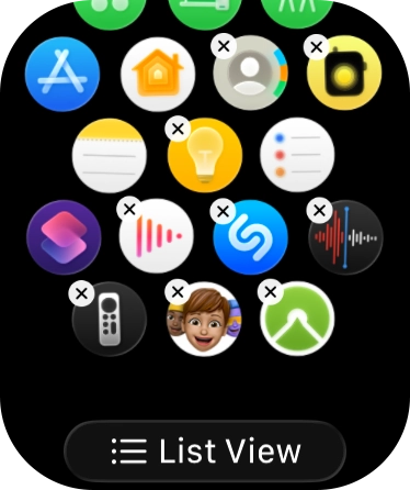 Press the delete icon next to the required app.