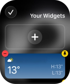 Press the add widget icon and go to the required widget.