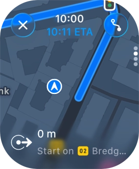 Follow the instructions on the screen to go to the required destination.