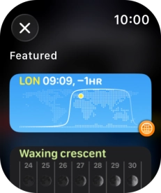Press the required widget.