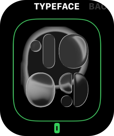 Turn the Digital Crown to change between the different designs.