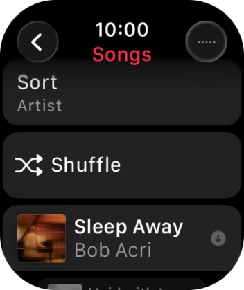 Go to the required category or playlist and press the required audio file.