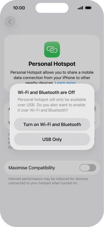 If Wi-Fi is turned off, press Turn on Wi-Fi and Bluetooth.