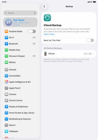 Press the indicator next to 