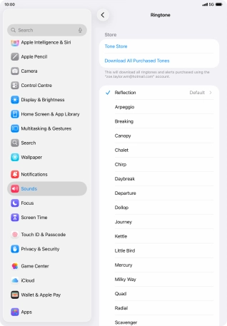 Press the required ring tones to hear them.