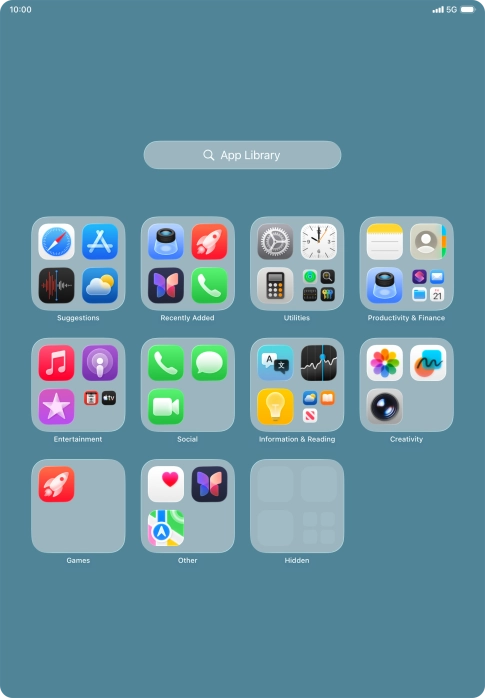The app is now placed in the Hidden folder in the App Library.