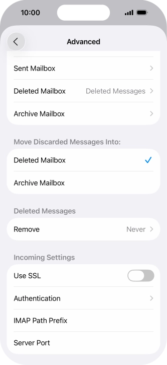 Press the indicator next to 