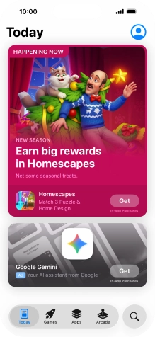 Press the search icon.