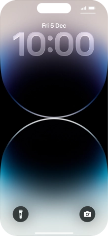 Press and hold anywhere on the lock screen.