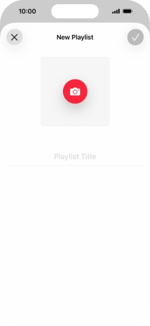 Press the text input field and key in a name for the playlist.