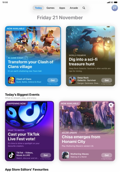 Press the search icon.