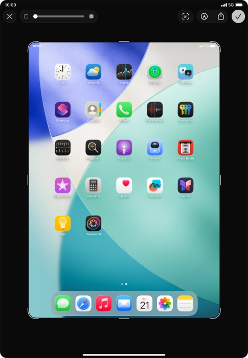 Follow the instructions on the screen to edit and save your screenshot.