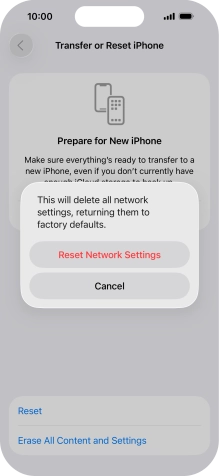 Press Reset Network Settings.