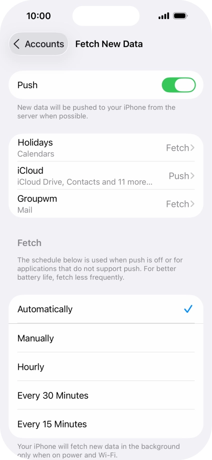 Press the indicator next to 