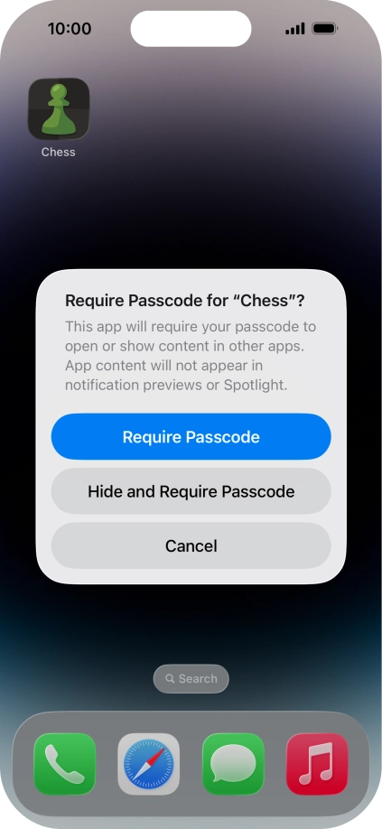 Press Require Passcode.