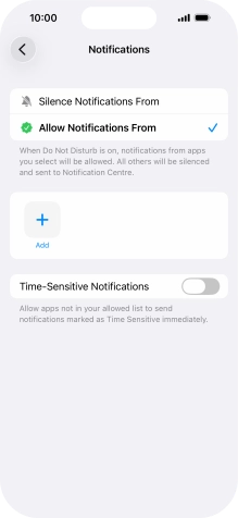 Press the indicator next to 