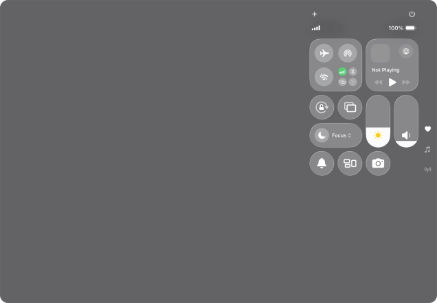 Press and hold the multitasking icon.