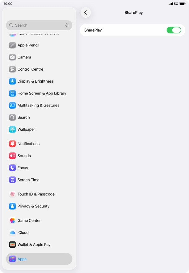 Press the indicator next to 