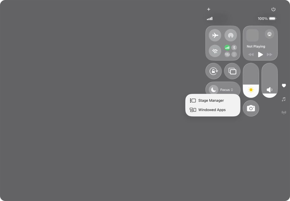 Press the required type of multitasking.