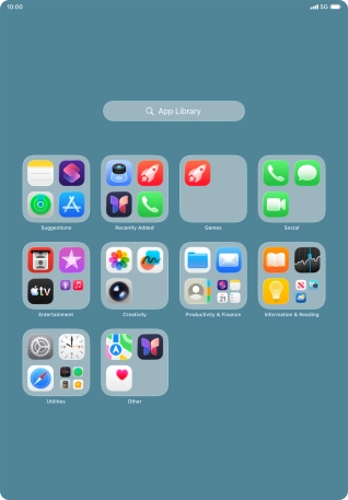 Press the required app.