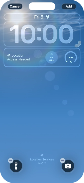 To customise the way the lock screen date is displayed, press the date widget and follow the instructions on the screen to select the required widget display mode.