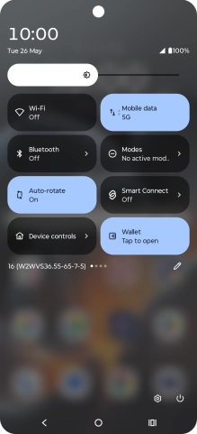 Press the settings icon. Press the settings icon.