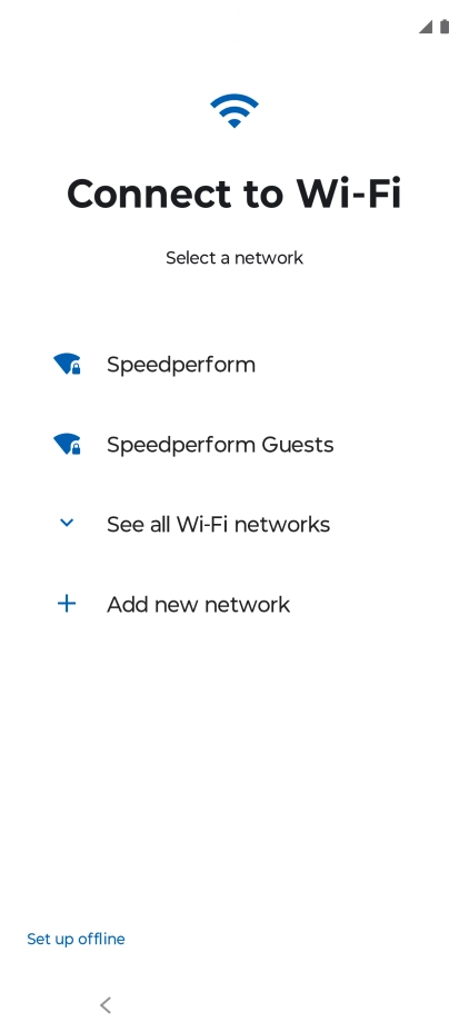 Press the required Wi-Fi network. Press the required Wi-Fi network.