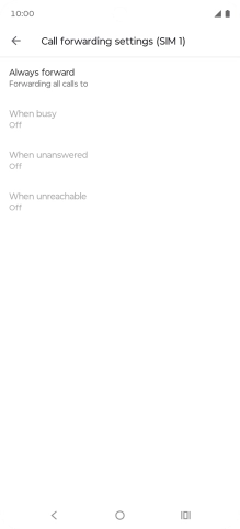 Press the required divert type.