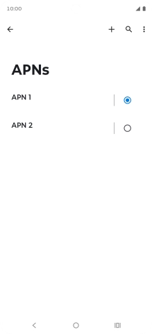 Press the field next to the data connection to activate it.